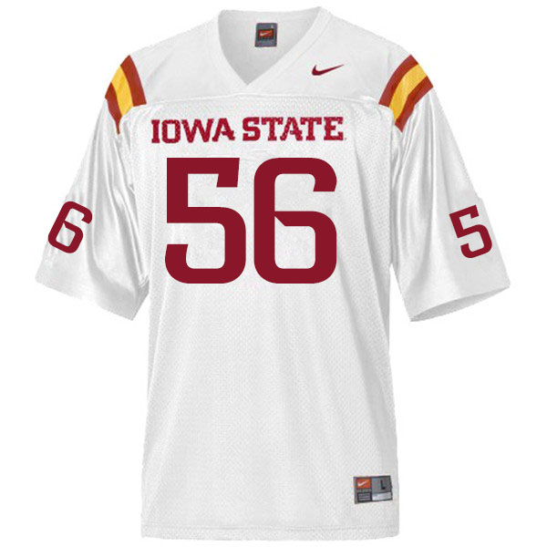 Men #56 Latrell Bankston Iowa State Cyclones College Football Jerseys Sale-White